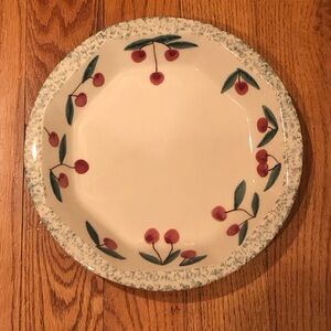 Vintage Hartstone USA Pie Dish Cherry Design